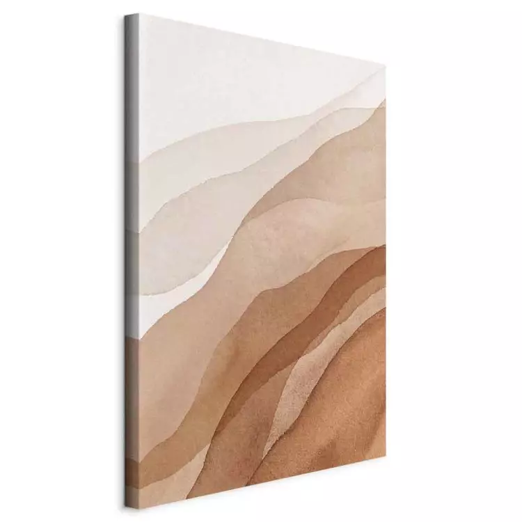 Ondas castanhas e beges - abstracção moderna em estilo boho