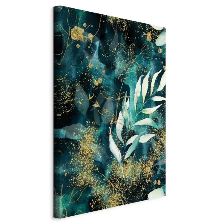 Natureza Estrelada Vertical - folhas azuis abstratas
