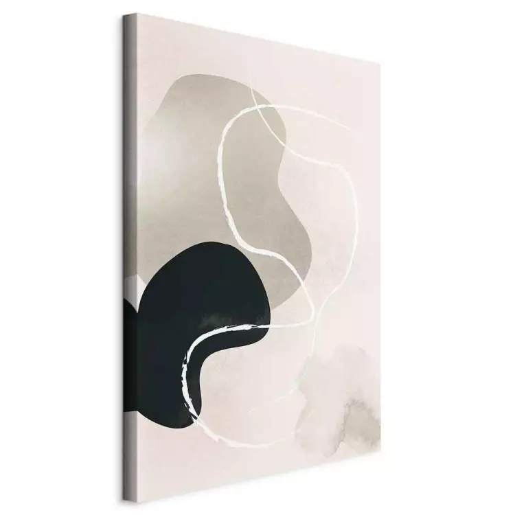 veias cinzentas e pretas com fio branco - abstracção boho scandi