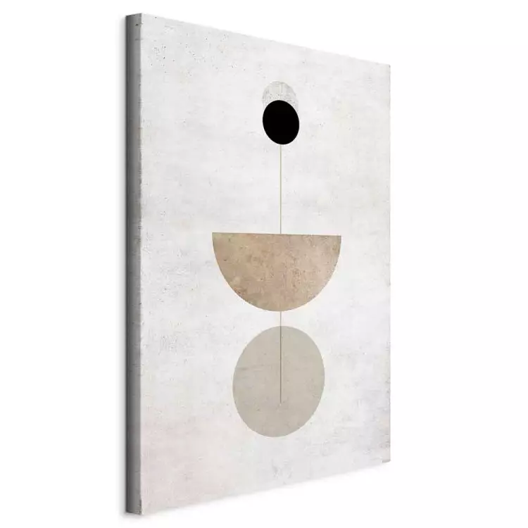 Círculos e semicírculos cinzentos - abstracção com figuras geométricas