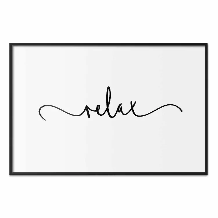 Relaxe - composição minimalista com texto em inglês