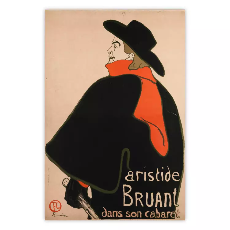 Aristide Bruant: Em Seu Cabaré - texto em francês e um homem