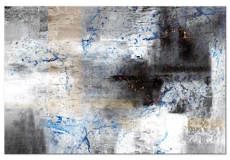 Geada nas Janelas (1 peça) Largo - textura abstrata cinza