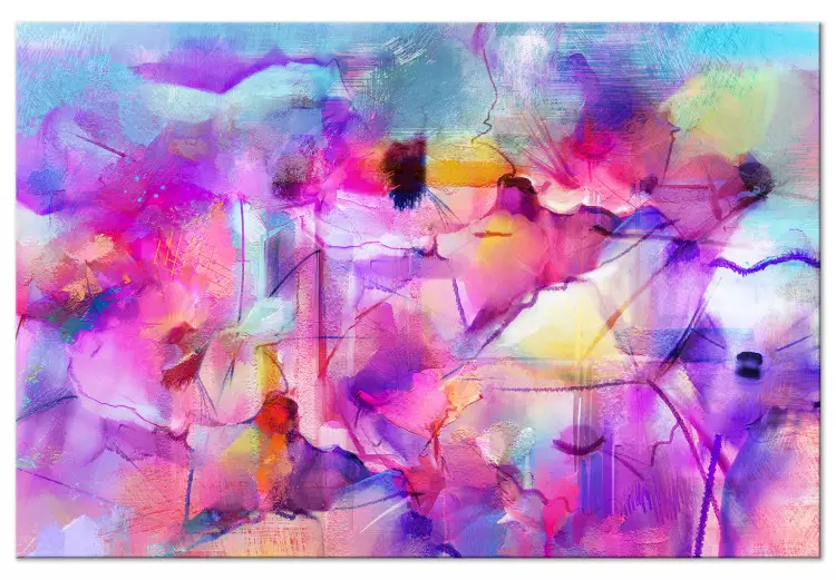 Cores Loucas (1 peça) Largo - aquarelas em abstração colorida