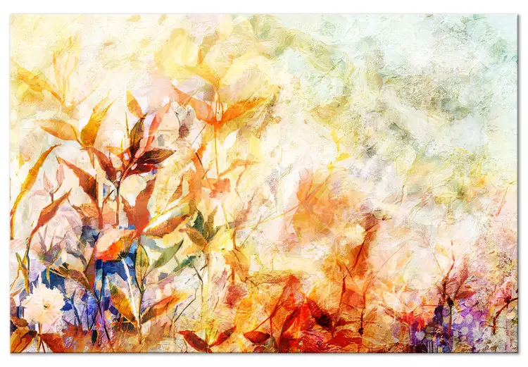 Prado Como Pintado (1 peça) Largo - paisagem colorida com flores