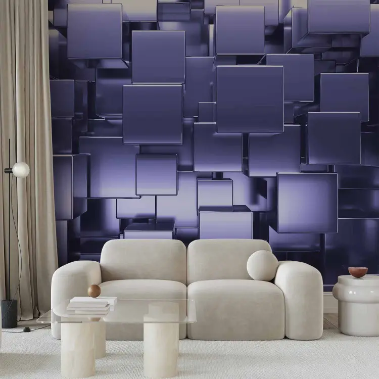 O lado roxo da geometria - composição com um motivo abstracto