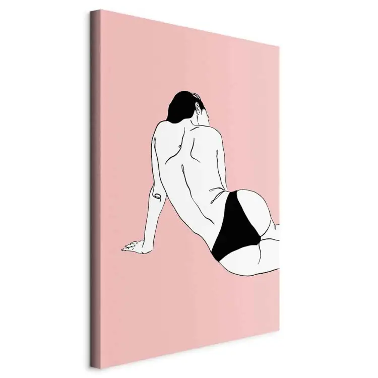 Corpo Feminino Vertical - figura invertida em fundo rosa