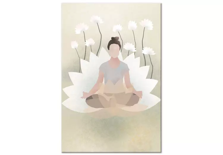 Yoga do Amor (1 peça) Vertical - composição floral em estilo zen