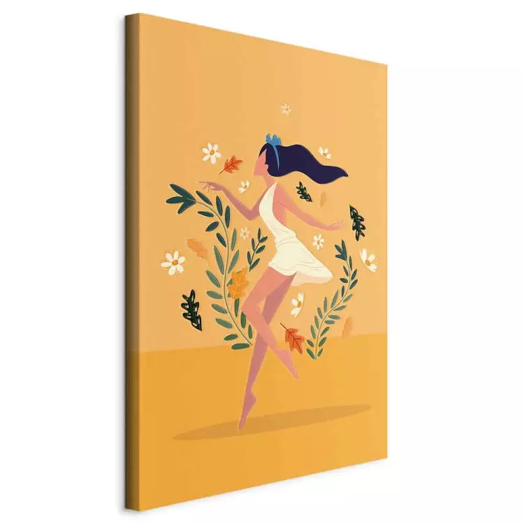 Dançando Entre Flores (1 peça) Vertical - mulher no meio de plantas