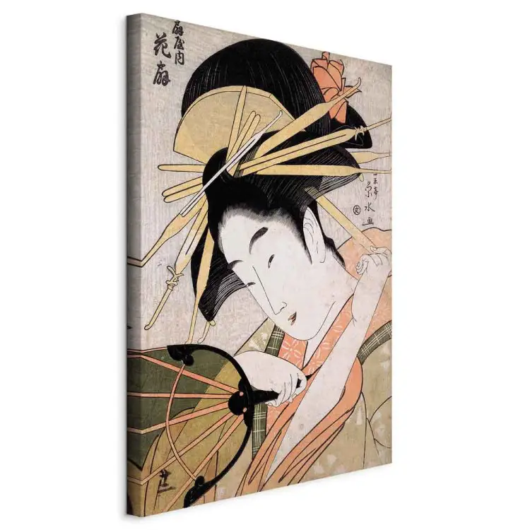 Ōgiya no uchi Hanaōgi Vertical - retrato de uma mulher asiática