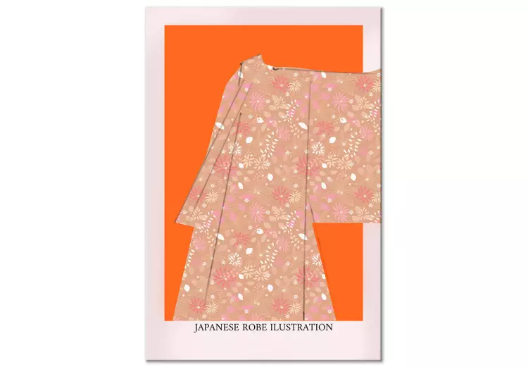 Quimono Japonês (1 peça) Vertical - texto e roupas estilo Zen
