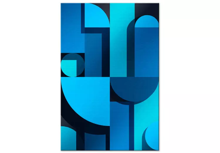 Geometria da Arte (1 peça) Vertical - abstração art déco azul