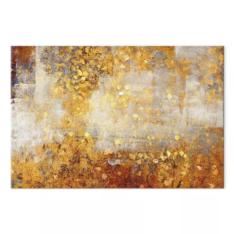 Selvageria Dourada (1 peça) Largo - abstração em tons quentes