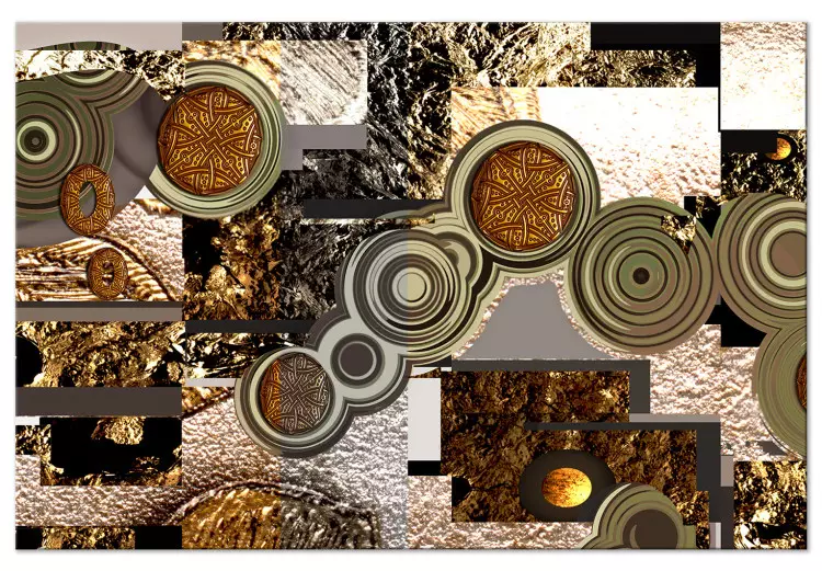 Abstração em Ornamentos (1 peça) - motivos dourados segundo Klimt