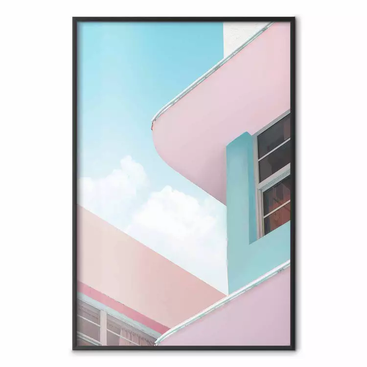 Edifício ao estilo de Miami Beach - arquitetura minimalista para férias