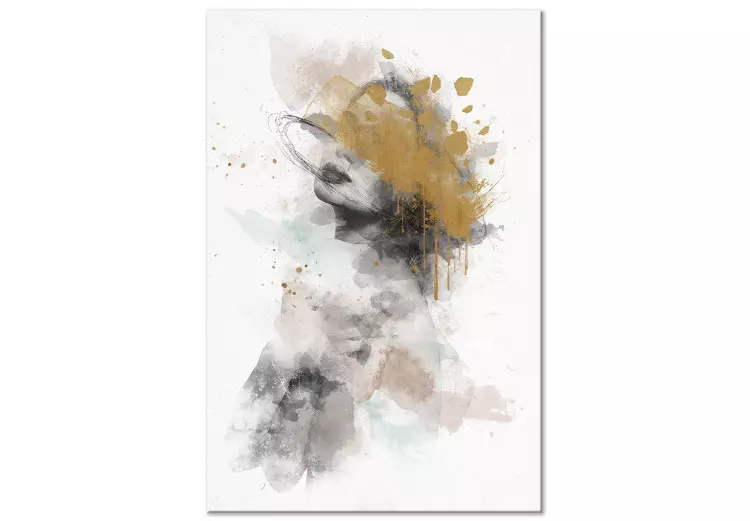 Suspiro Dourado (1 peça) - Retrato Abstrato do Rosto de Mulher