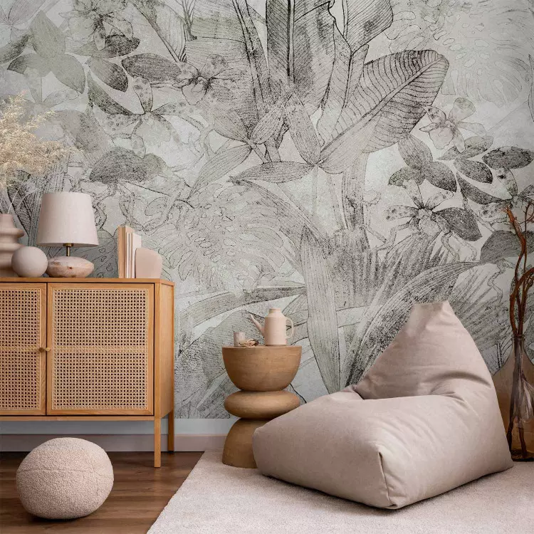 Plantas decorativas - parede decorativa com motivos vegetais
