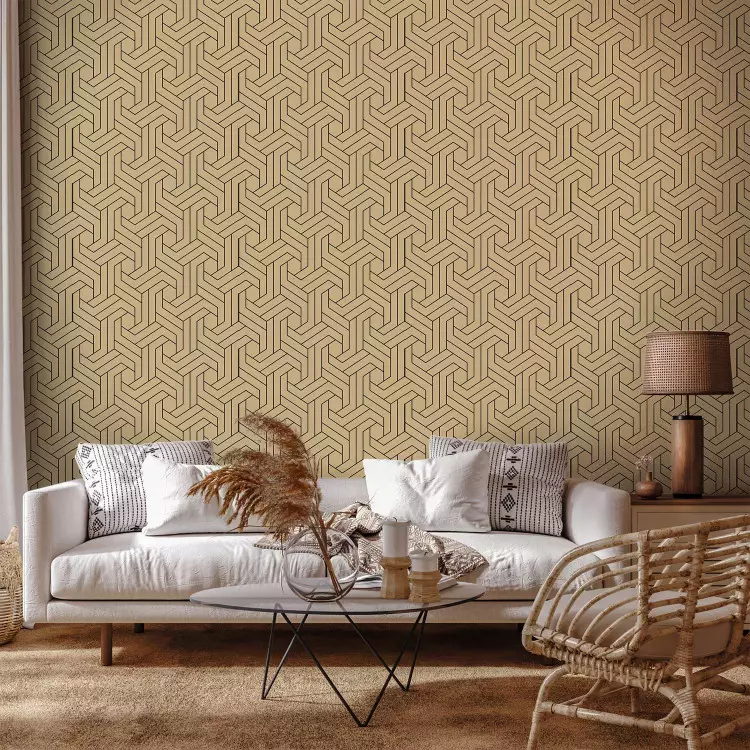 Motivo geométrico - padrão decorativo em cores quentes e naturais