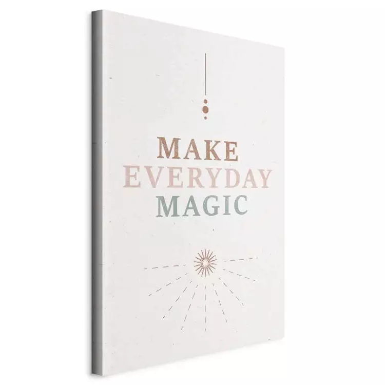 Magia quotidiana - letras motivacionais em tons suaves