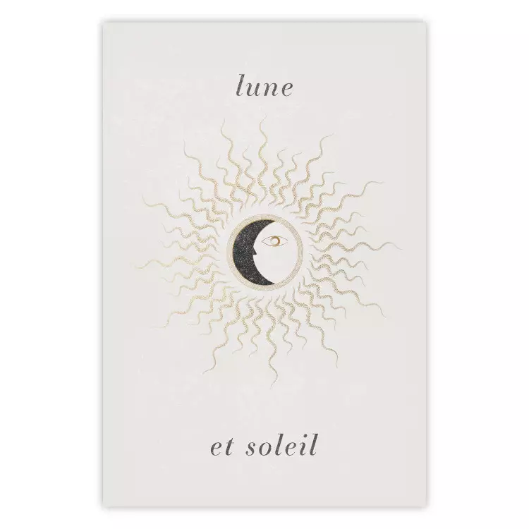 Lua e sol - representação gráfica dos corpos celestes em tons claros