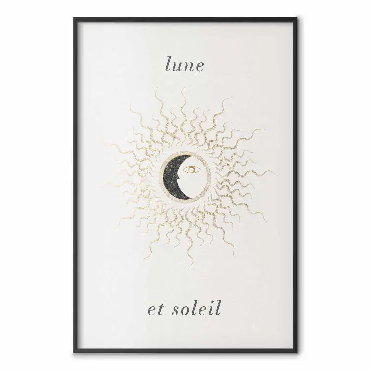 Lua e Sol - representação gráfica de corpos celestes em tons claros