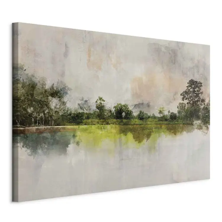 Ambiente rural - paisagem rústica pintada com floresta perfumada
