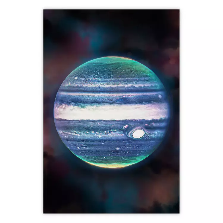 Júpiter, o planeta - grande plano de Júpiter no espaço e das suas auroras