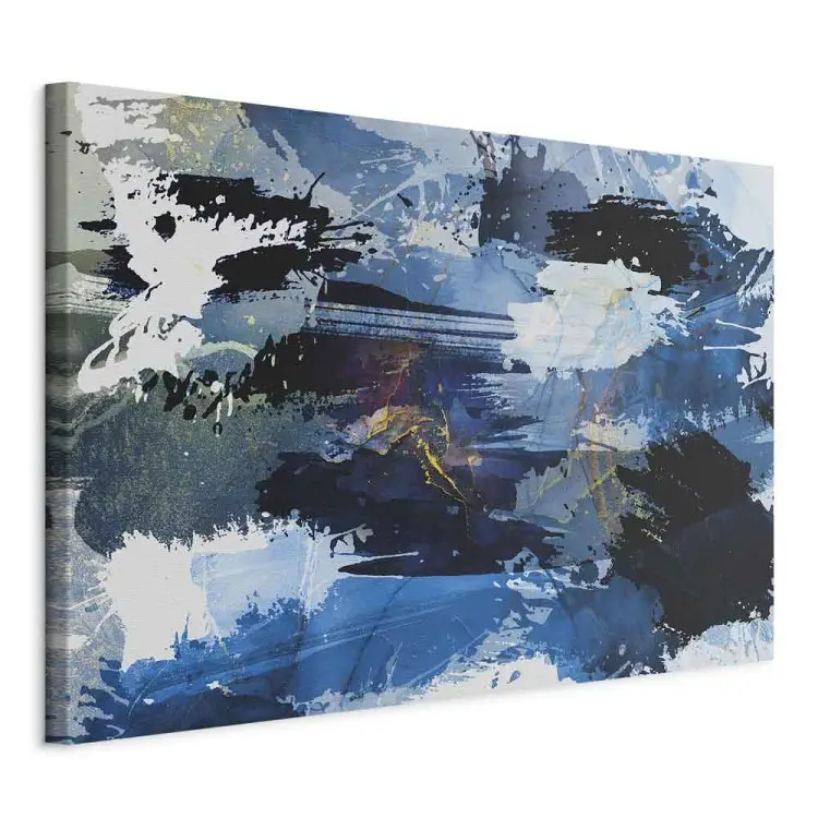 Pintura de belas-artes - manchas de tinta abstrata azul