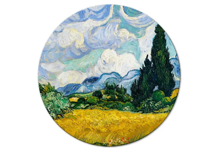 Vincent Van Gogh - paisagem com um campo amarelo de artemísia e ciprestes