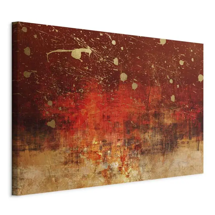 Etude of colour - fundo abstrato em tons dourados e vermelhos