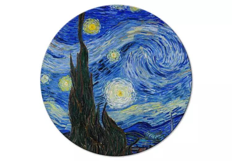 Noite estrelada, Vincent van Gogh - céu escuro sobre uma cidade