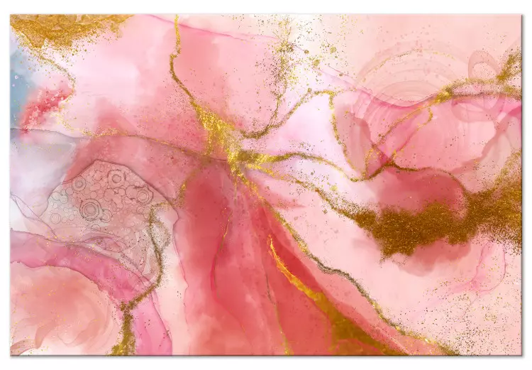 Fantasia Rosa (1 peça) - abstração pintada em aquarela única