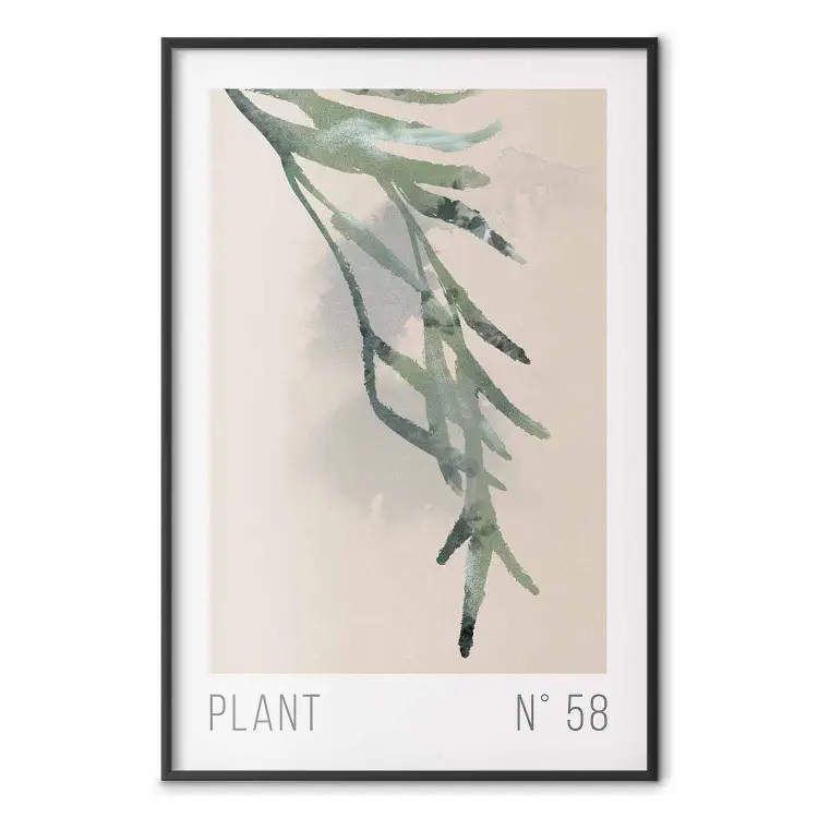 Planta 58 - ramo verde sobre fundo bege
