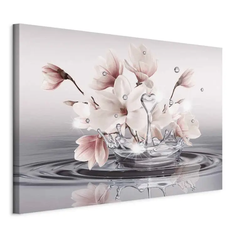 Néctar do Amor Largo - magnólias rosa refletidas na água
