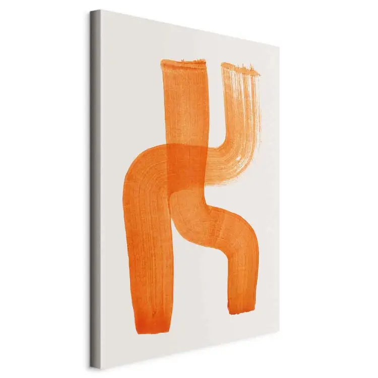 Composição Abstrata - dueto de formas alaranjadas
