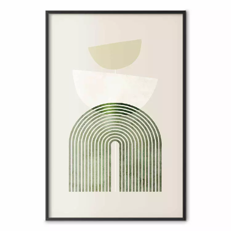 Abstrato - formas arredondadas em cores claras sobre um fundo bege