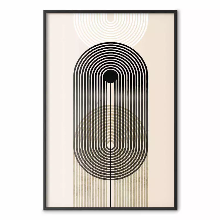 Abstrato - formas geométricas - preto, branco e castanho