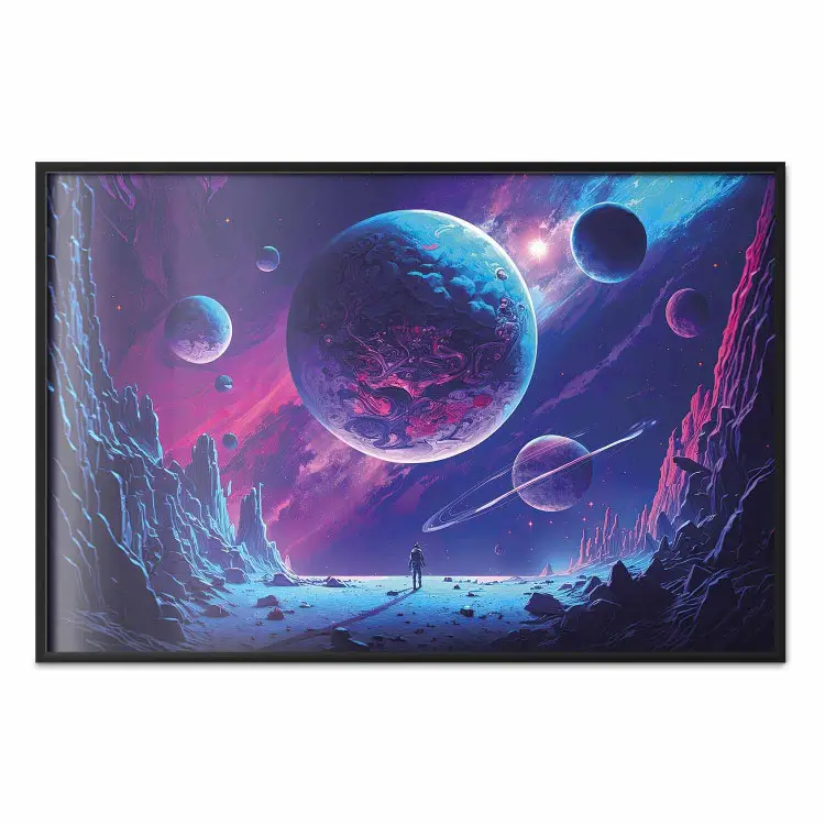 Explorador galáctico - planeta rochoso no espaço