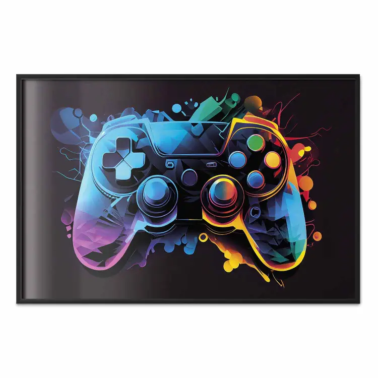 Controlador colorido - design multicolorido para o quarto do jogador