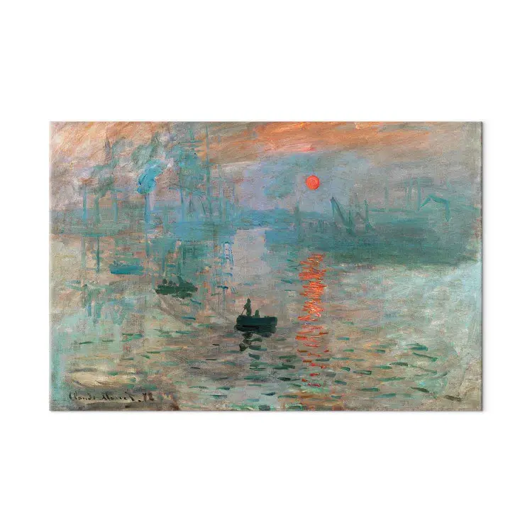 Claude Monet - Impressão, nascer do sol - paisagem de um porto pintada por Monet