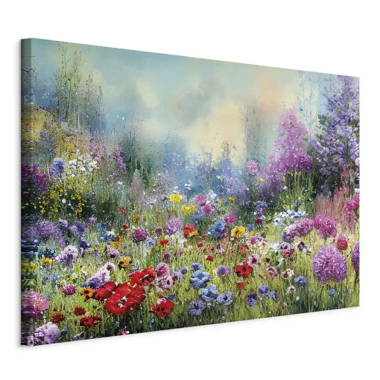Prado de flores - uma composição ao estilo de Monet gerada por IA