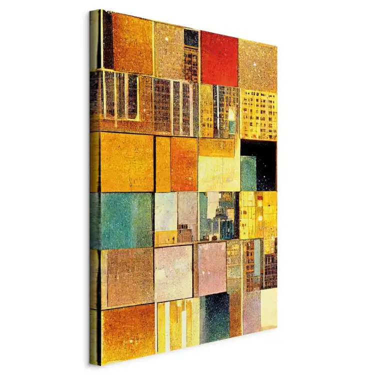 Quadrados abstractos - uma composição geométrica ao estilo de Klimt