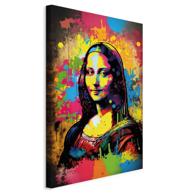 Mona Lisa colorida - retrato de uma mulher inspirado na obra de da Vinci
