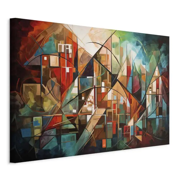 Paisagem abstrata - composição geométrica gerada por IA