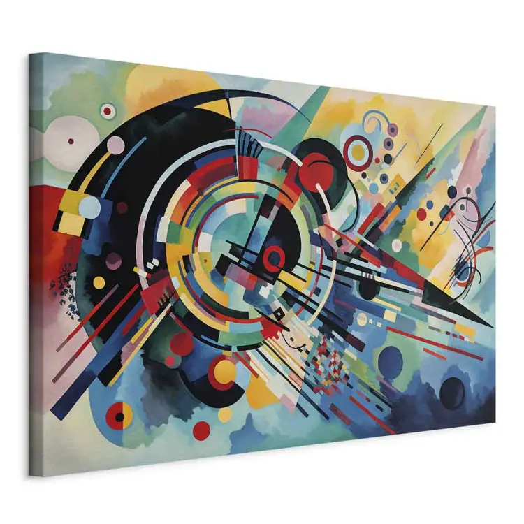 Detonação de cor - uma abstração inspirada no estilo de Kandinsky