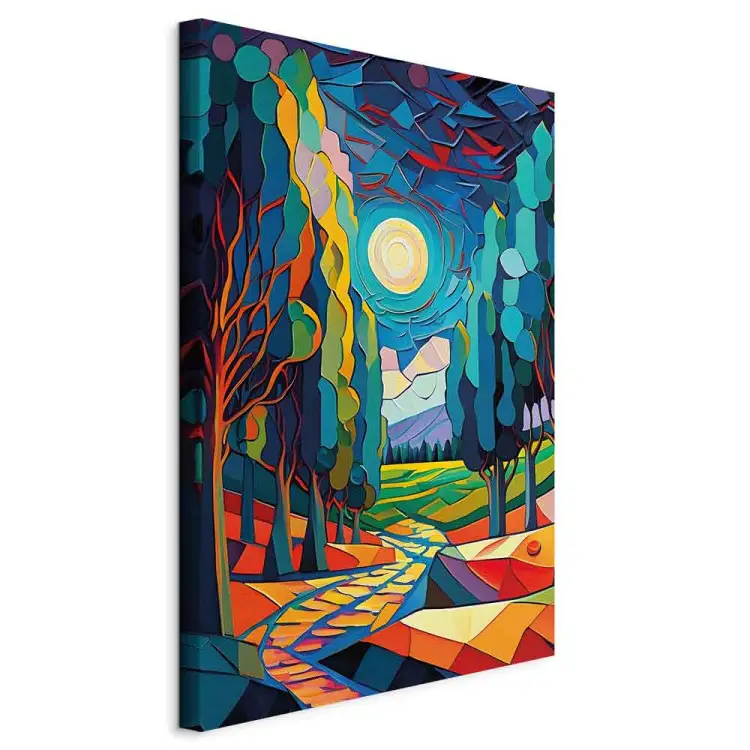 Paisagem moderna - uma composição colorida inspirada em Van Gogh