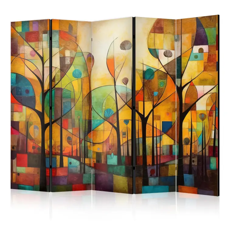 Floresta colorida II - composição geométrica inspirada no estilo Klimt