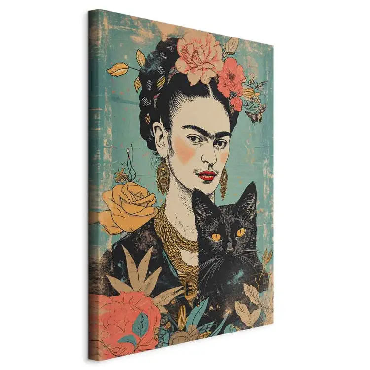 Frida Kahlo - retrato da pintora inspirado no estilo japonês