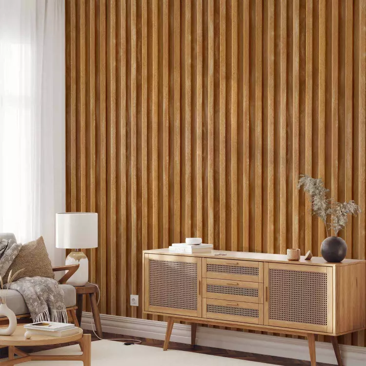 Ripas de madeira - panel decorativo imitando Lamas de madera