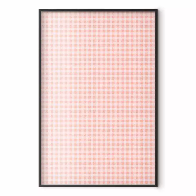 Grelha pastel - xadrez cor-de-rosa com toques suaves em tons pastel sobre um fundo claro